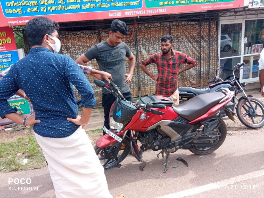 കടയ്ക്കലിൽ ബൈക്കുകൾ കൂട്ടിയിടിച്ചു