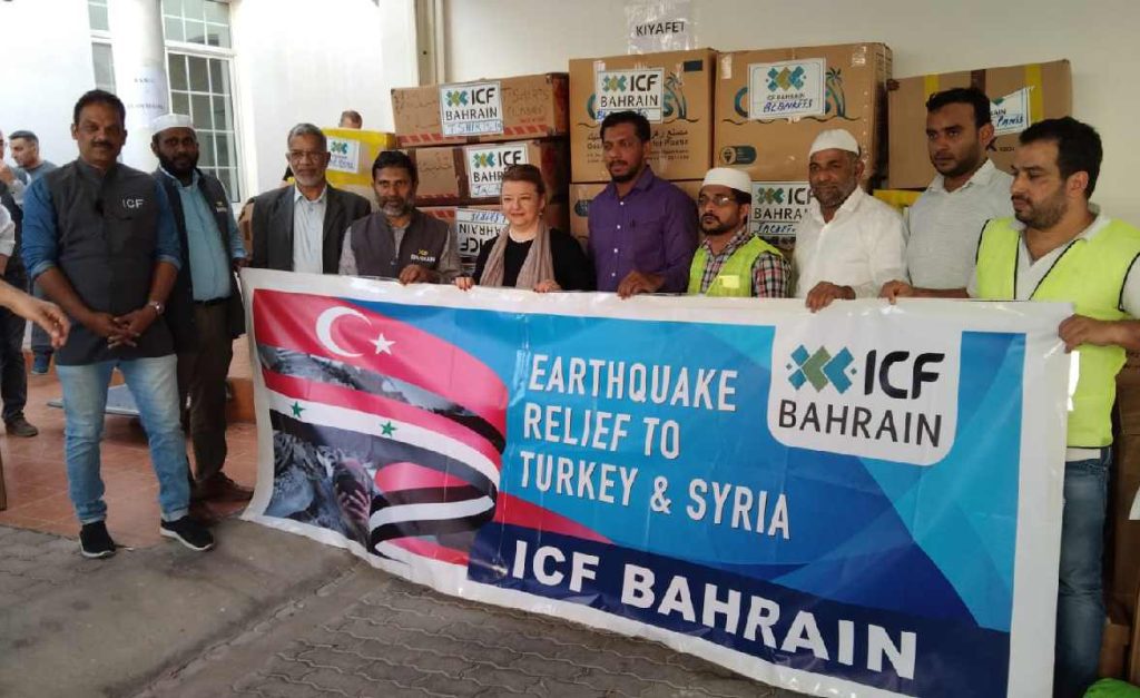 ഭൂകമ്പ ദുരിത ബാധിതർക്ക് ബഹ്റൈന് ഐ.സി.എഫിന്റെ സാന്ത്വന സ്പർശം