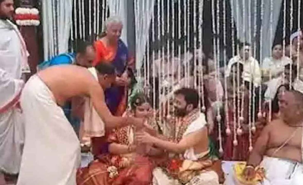 കേന്ദ്ര ധനമന്ത്രി നിർമല സീതാരാമന്റെ മകൾ വിവാഹിതയായി
