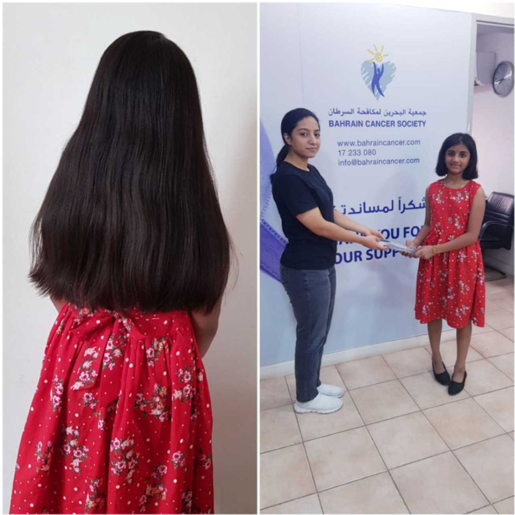 കാൻസർ ബാധിതർക്ക് ഇന്ത്യൻ സ്കൂൾ വിദ്യാർത്ഥിനിയുടെ കാരുണ്യസ്പർശം