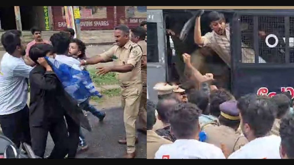 കൊല്ലത്തും മുഖ്യമന്ത്രിക്ക് കരിങ്കൊടി; യൂത്ത് കോണ്ഗ്രസുകാരെ നേരിട്ട് DYFI, സംഘര്ഷം