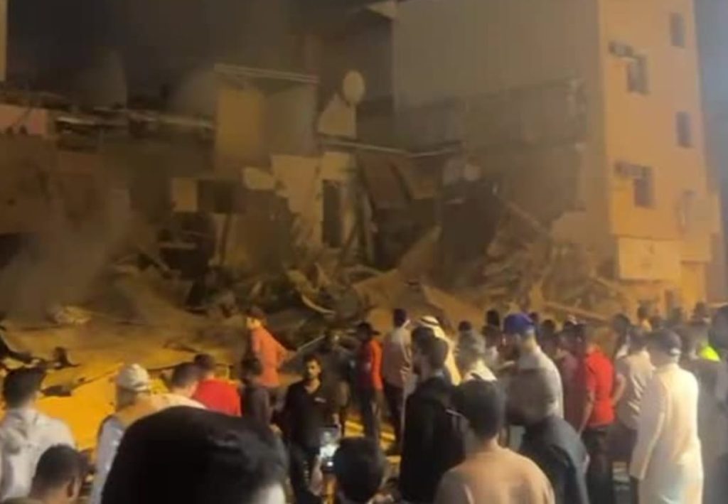 അറാദില് ഗ്യാസ് സിലിണ്ടര് പൊട്ടിച്ചെറിച്ച് കെട്ടിടം തകര്ന്ന് ഒരു മരണം