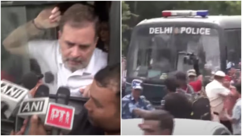 ഭരണഘടന സംരക്ഷിക്കാനുള്ള സമരമെന്ന് രാഹുൽ ഗാന്ധി; മാർച്ചിനിടെ മഹുവ മൊയ്ത്ര ഉൾപ്പെടെയുള്ള എംപിമാർക്ക് ദേഹാസ്വാസ്ഥ്യം