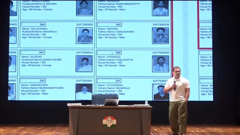 വോട്ടർപട്ടികയിൽ പരാതിയുണ്ടെങ്കിൽ രേഖാമൂലം നൽകണമെന്ന് തെര. കമ്മീഷൻ; പറയുന്നത് കളവാണെങ്കിൽ നടപടി എടുക്കട്ടെയെന്ന് രാഹുൽ