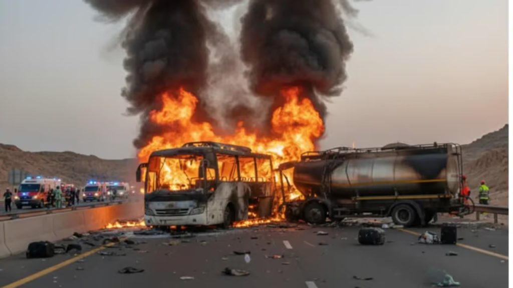 മദീന ബസ് അപകടം; മൃതദേഹങ്ങൾ തിരിച്ചറിയൽ നാളെയോടെ പൂർത്തിയായേക്കും, സാംപിളുകൾ പരിശോധനയ്ക്ക് അയച്ചു