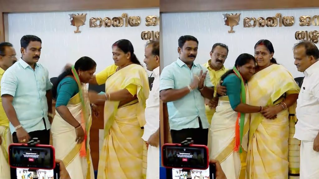 തൃശ്ശൂർ ഗ്രാമപഞ്ചായത്ത് പ്രസിഡന്റ് സുജീഷ കോൺഗ്രസ് വിട്ട് ബിജെപിയിൽ ചേർന്നു; രാജി പാർട്ടി നേതാക്കളുടെ അവഗണനയിൽ പ്രതിഷേധിച്ച്