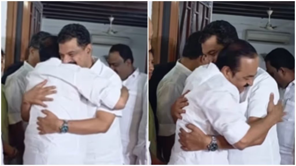 കണ്ടപാടെ പരസ്പരം കെട്ടിപ്പിടിച്ച് സ്നേഹം പങ്കുവച്ച് വിഡി സതീശനും പിവി അൻവറും, ‘ടീം യുഡിഎഫ് 2026 ൽ സെഞ്ച്വറി അടിക്കുന്നതിന്റെ ഭാഗമായതിൽ സന്തോഷം’